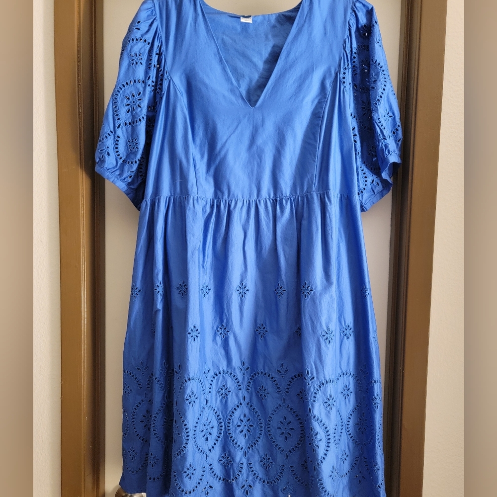 Old Navy XL Blue Eyelet Women's Dress